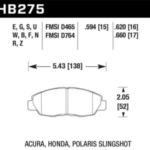HB275S.594: HAWK HT-10 Brake Pad Sets