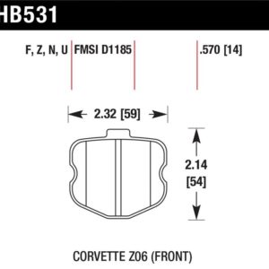 HB531N.570: HAWK HP+ Brake Pad Sets