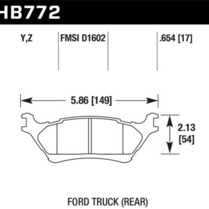 HB772Z.654: HAWK Ceramic Brake Pad Sets