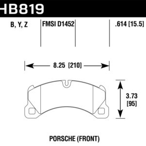 HB819B.614: HAWK HPS 5.0 Brake Pad Sets