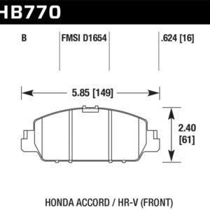 HB770B.624: HAWK HPS 5.0 Brake Pad Sets