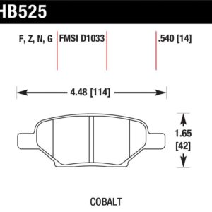 HB525F.540: HAWK HPS Brake Pad Sets