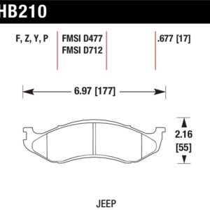 HB210Y.677: HAWK LTS Brake Pads