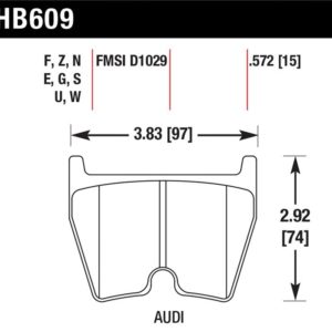 HB609G.572: HAWK DTC-60 Brake Pad Sets