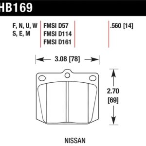 HB169N.560: HAWK HP+ Brake Pad Sets
