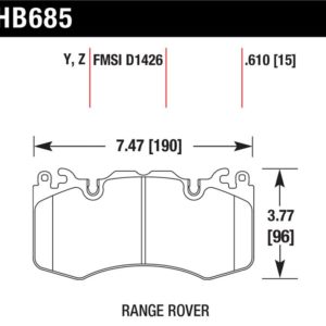 HB685Z.610: HAWK Ceramic Brake Pad Sets