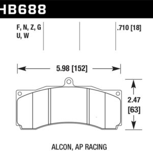HB688B.710: HAWK HPS 5.0 Brake Pad Sets