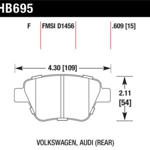 HB695B.609: HAWK HPS 5.0 Brake Pad Sets