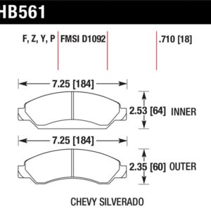 HB561P.710: HAWK Super Duty Brake Pad Sets