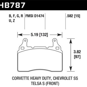 HB787N.582: HAWK HP+ Brake Pad Sets