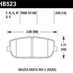 HB523F.539: HAWK HPS Brake Pad Sets
