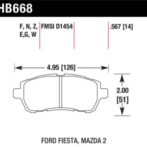 HB668G.567: HAWK DTC-60 Brake Pad Sets