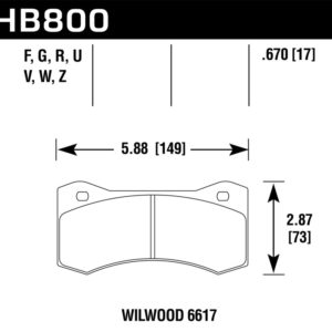 HB800Z.670: HAWK Ceramic Brake Pad Sets