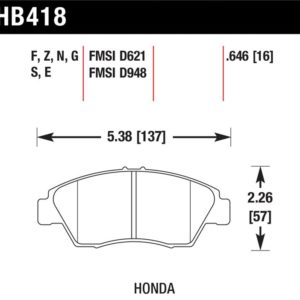 hawkHB418B.646: HAWK HPS 5.0 Brake Pad Sets
