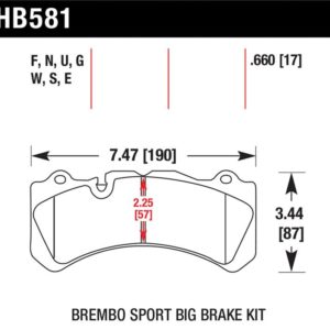 HB581U.660: HAWK DTC-70 Brake Pad Sets