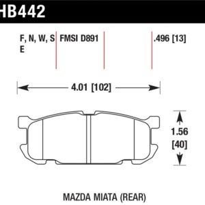 HB442F.496: HAWK HPS Brake Pad Sets