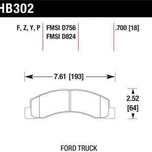 HB302Y.700: HAWK LTS Brake Pads