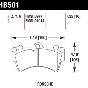HB501F.625: HAWK HPS Brake Pad Sets