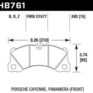 HB761B.593: HAWK HPS 5.0 Brake Pad Sets