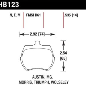 HB123N.535: HAWK HP+ Brake Pad Sets