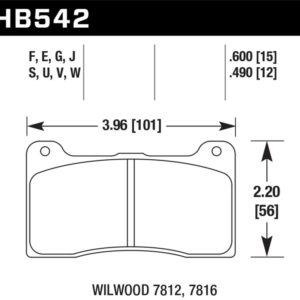 HB542B.490: HAWK HPS 5.0 Brake Pad Sets
