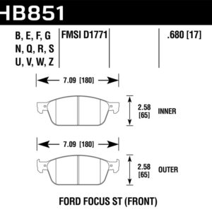 HB851F.680: HAWK HPS Brake Pad Sets