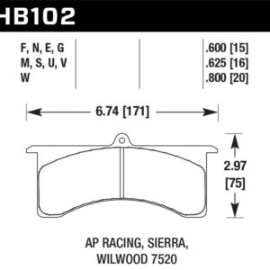 HB102V.800: HAWK DTC-50 Brake Pad Sets