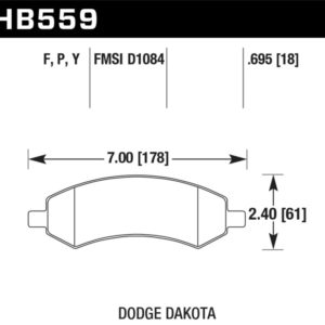 HB559P.695: HAWK Super Duty Brake Pad Sets