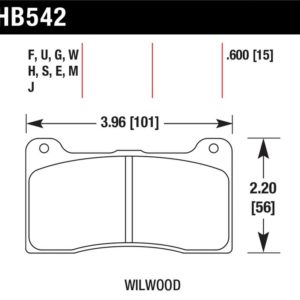 HB542U.600: HAWK DTC-70 Brake Pad Sets