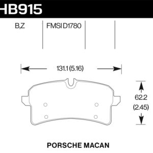 HB915Z.664: HAWK Ceramic Brake Pad Sets