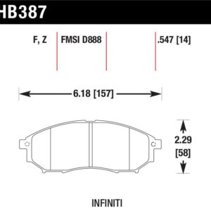 HB387Z.547: HAWK Ceramic Brake Pad Sets