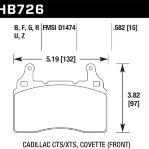 HB726N.582: HAWK HP+ Brake Pad Sets