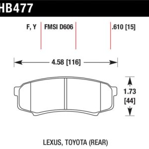 HB477F.610: HAWK HPS Brake Pad Sets
