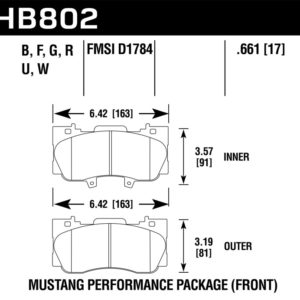 HB802B.661: HAWK HPS 5.0 Brake Pad Sets