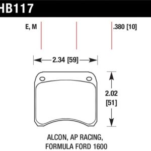 HB117E.380: HAWK Blue 9012 Brake Pad Sets