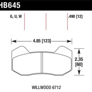 HB645W.490: HAWK DTC-30 Brake Pad Sets