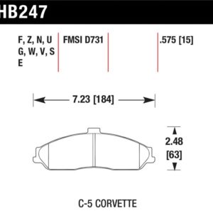 HB247N.575: HAWK HP+ Brake Pad Sets
