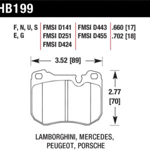 HB199U.702: HAWK DTC-70 Brake Pad Sets