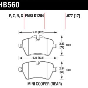 HB560F.677: HAWK HPS Brake Pad Sets