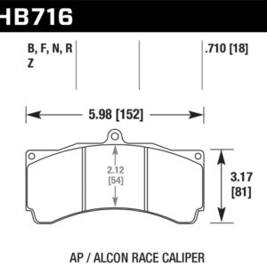 HB716F.710: HAWK HPS Brake Pad Sets