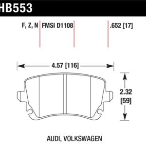 HB553F.652: HAWK HPS Brake Pad Sets