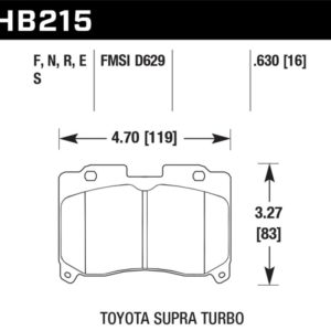 HB215B.630: HAWK HPS 5.0 Brake Pad Sets