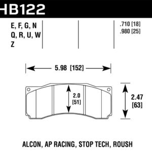 HB122B.710: HAWK HPS 5.0 Brake Pad Sets