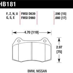 HB181F.660: HAWK HPS Brake Pad Sets