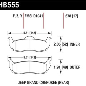 HB555Y.678: HAWK LTS Brake Pads