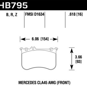 HB795Z.618: HAWK Ceramic Brake Pad Sets