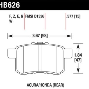 HB626F.577: HAWK HPS Brake Pad Sets