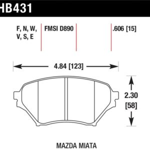 HB431W.606: HAWK DTC-30 Brake Pad Sets
