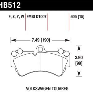 HB512F.605: HAWK HPS Brake Pad Sets