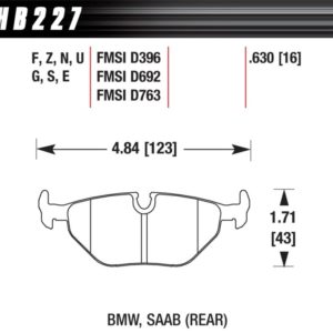 HB227W.630: HAWK DTC-30 Brake Pad Sets